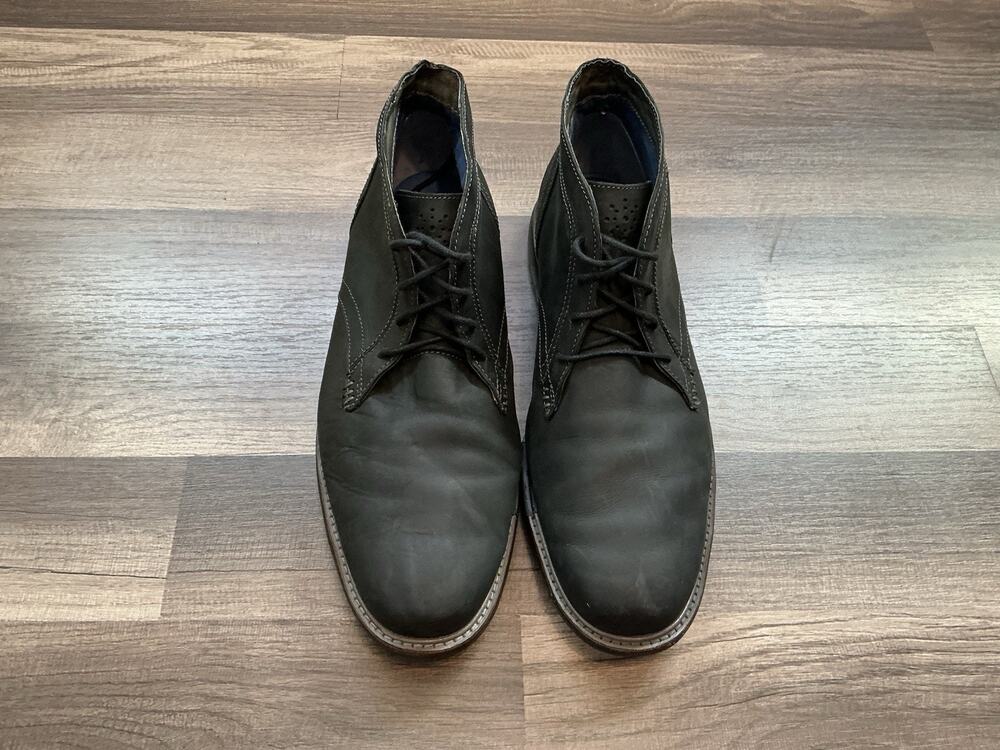 Mark Nason Men’s Sketchers Morley Black Lace Up Leather Suede Chukka Boots Sz 13